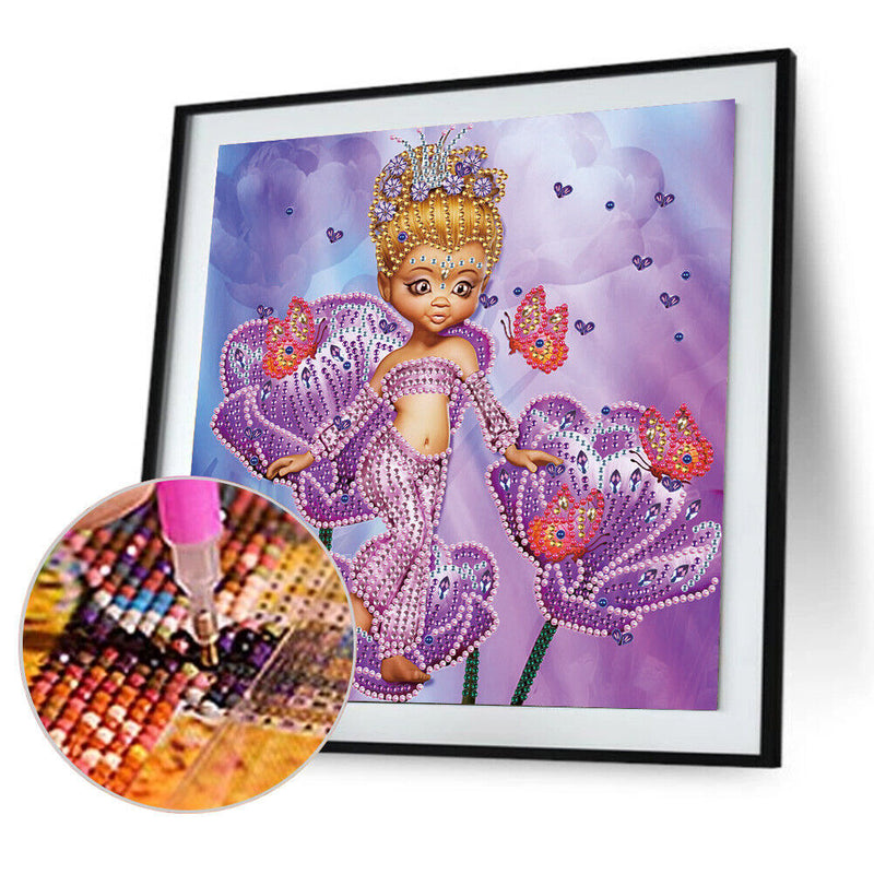 Diamond Painting Cartoon Girl Partial Special Drill Rhinestone Kit (EP003) Newly