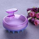 Silicone Head Shampoo Scalp Massage Brush Hair Scalp Washing Comb(Purple)
