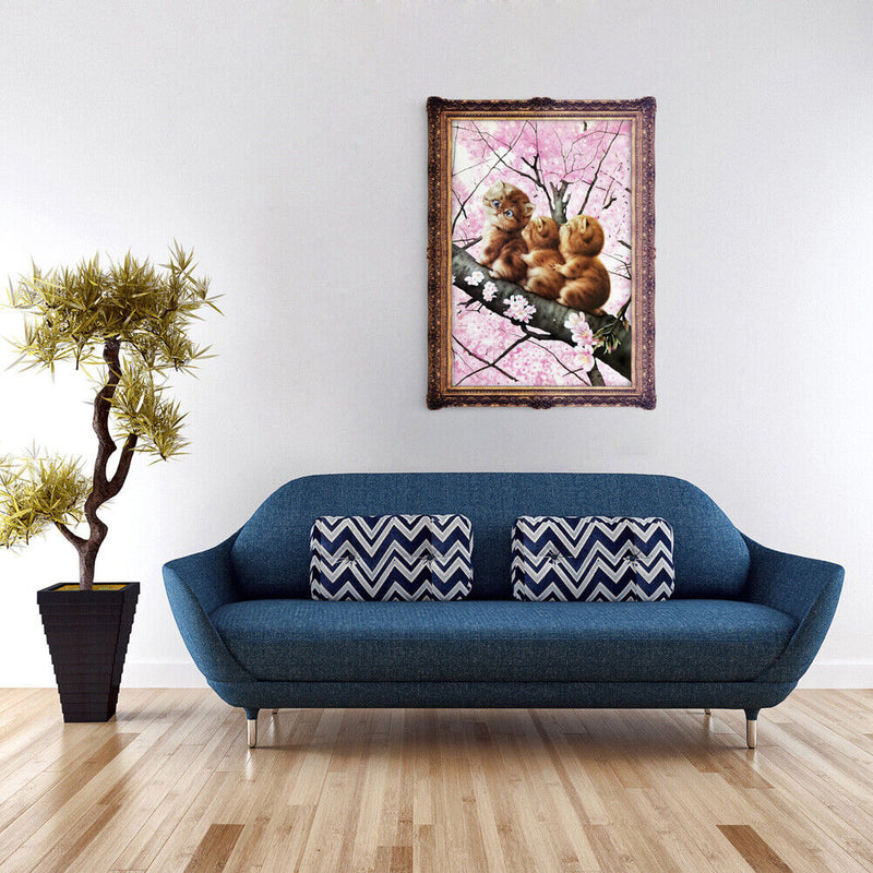 5D DIY Diamond Painting Three Cats Cross Stitch Embroidery Rhinestones Kits