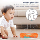 3pcs Maze Game Buzz The Wire Game Electric Shock Bump Maze Game (Orange)