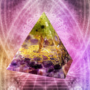 Pyramid Ogan Crystal Energy Tower Nature Reiki Chakra Crushed Stone (A) Newly