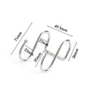 Steel Holder Organizer Hanger Storage Rack Clasps Hooks Double S Shaped Hook