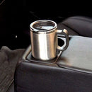 12V Portable 450ml Auto Car Heating Cup Stainless Steel Heater Kettle Mug Newly