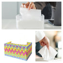 Rhinestone Drawing Handmade Art Tissue Box Case Craft for Home Office Car Decor