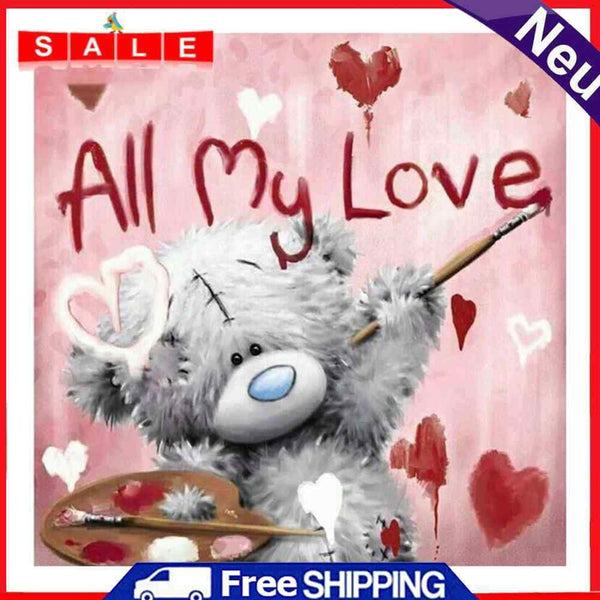 Bear Square Diamond Painting Cross Stitch 5D Mosaic Picture Home Decor Gift