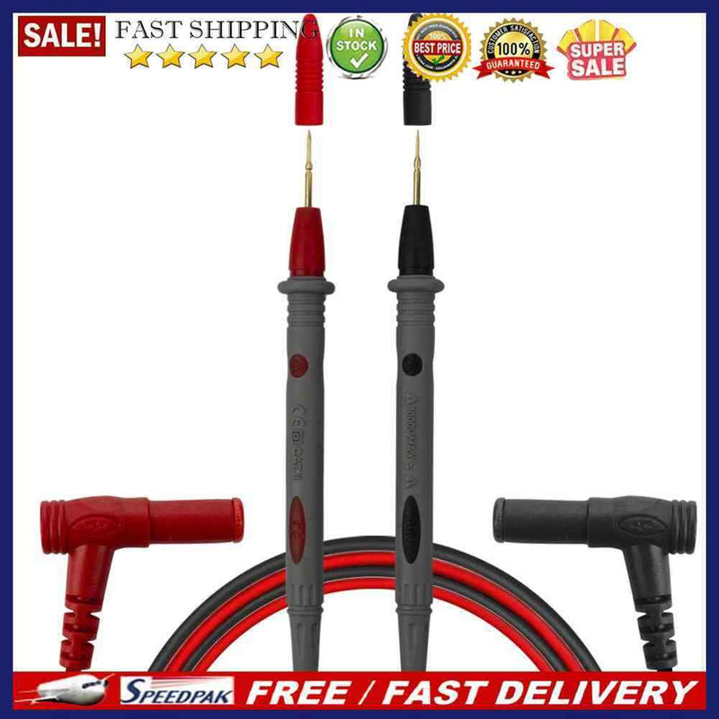 2pcs Universal Digital Multimeter Pens Lead Probe Wire 1000V 20A Ammeter