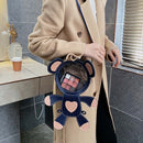 #A Transparent PVC Cute Shoulder School Satchel Bags Simple Rucksack Travel Pack