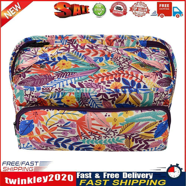 Oxford Cloth Printing Wool Crochet Storage Tote Knitting Yarn Bag (C Leaf) Newly