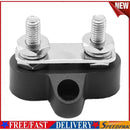 Bus Bar Terminal Block Heavy Duty Dual M6 Power Distribution Stud (Black)