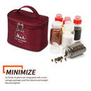 6pcs Spice Sauce Condiment Bottle BBQ Pepper Jar Seasoning Pot (Wine Red) Newly