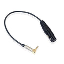 Asiprop 0.3mt 90 Degree 3.5mm Stereo TRS Plug to XLR 3pin Female Audio K