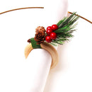 Pine Cones Napkin Holder Handicraft Christmas Napkin Rings Wooden Napkin Ring