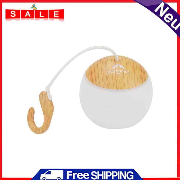 LED Lantern Lamp Hanging Outdoor Tent Emergency Camping Night Light (Wood)