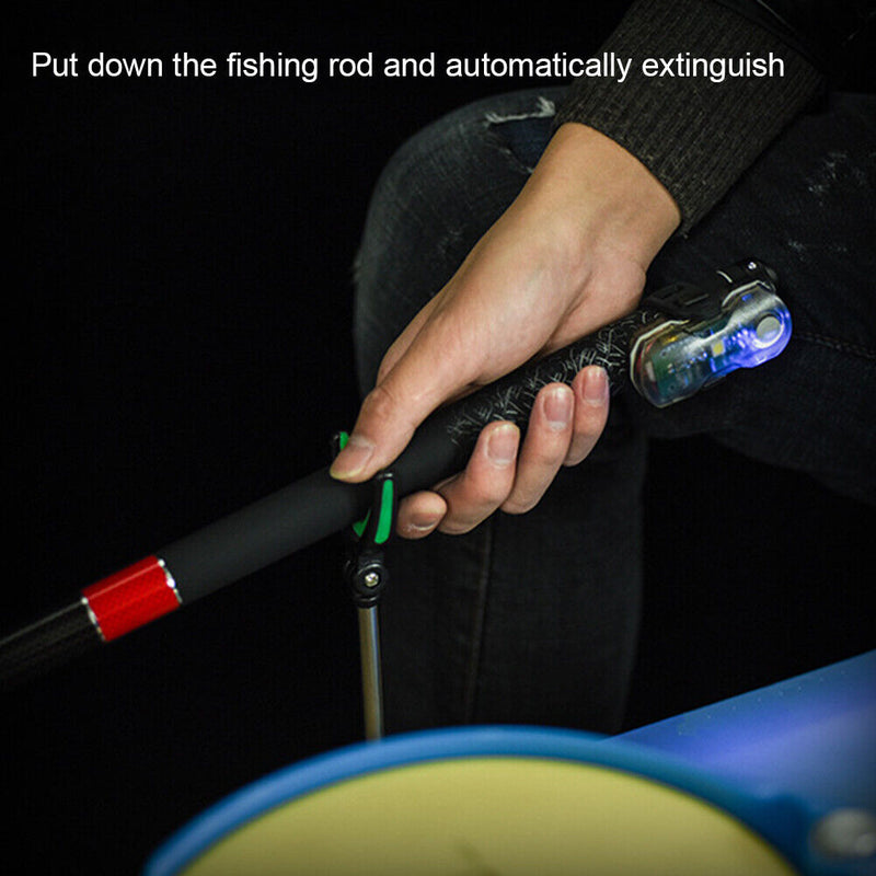 LED Fishing Rod Smart Sensor Light Hook Bait Rod Pole Lamp Night Fishing Tackles
