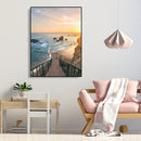Painting By Numbers Kit DIY Seaside Steps Canvas Oil Art Picture Home Decor