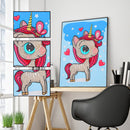 DIY 5D Cartoon Horn Horse Part Special Shape Diamond Painting Kit (T049)