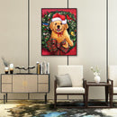 Full Round Drill DIY 5D Diamond Painting Christmas Dog Ornament Picture Kit