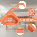 2pcs Kitchen Sink Strainer Fruit Vegetable Drain Hanging Baskets (Orange) Newly