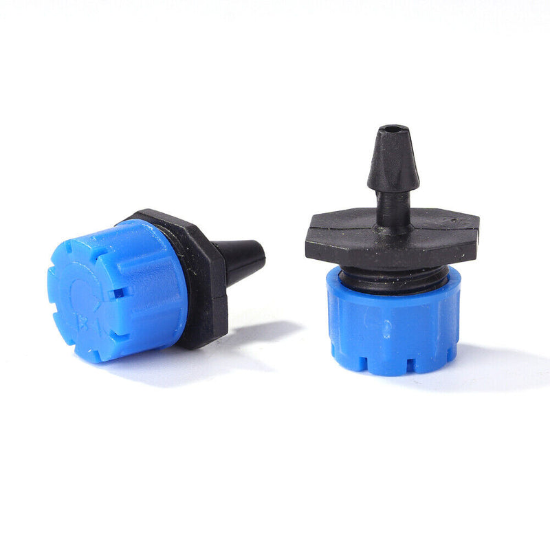 100pcs Adjustable Water Dropper Irrigation Hose Drip Head Kit (Blue)