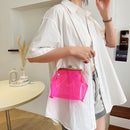 Fashion Transparent PVC Shoulder Bags Women Girls Clip Buckle Crossbody Bags