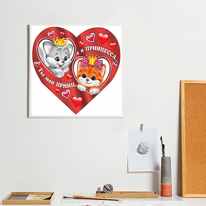5D DIY Diamond Painting Valentines Day Love Full Round Wall Art Decor Rhinestone
