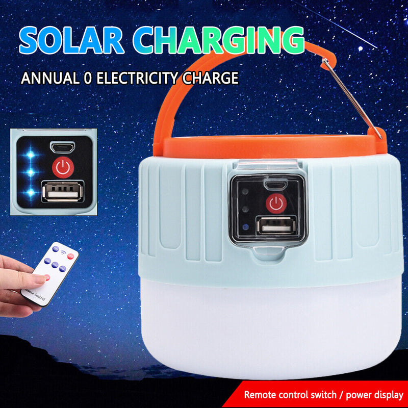 LED Camping Hanging Light Waterproof Solar BBQ Outdoor Hiking Tent Lamp (C)