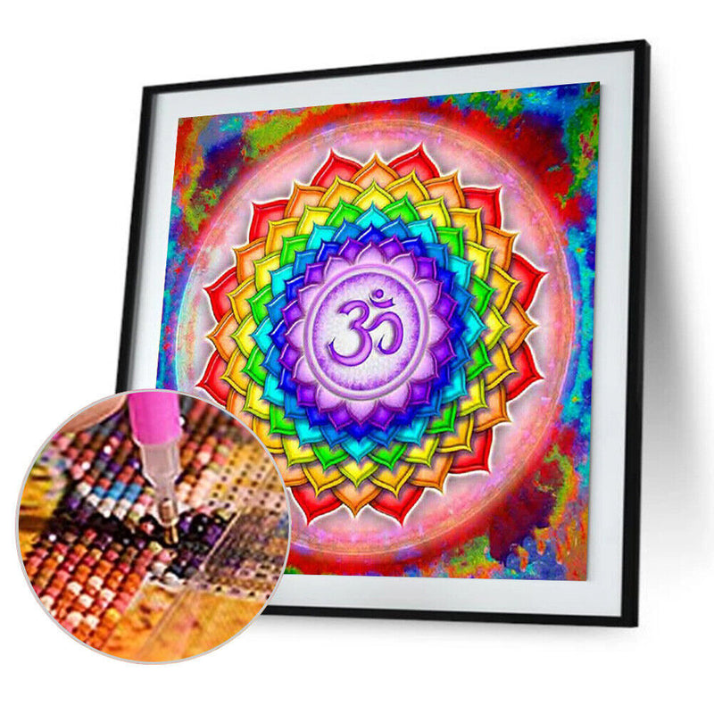 DIY Full Round Drill Diamond Painting color mandala Mosaic Rhinestone Art