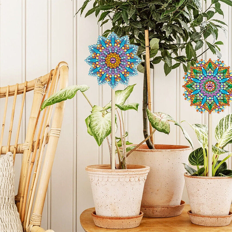 Rhinestone Craft Yard Lawn Flowers Decor Stick for Outdoor Home Christmas Gif