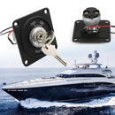 ON/OFF Ignition Switch DC 12V 10A Key Switch with Panel+2 Keys for Boat Marine