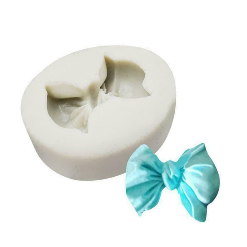 Puffy Bow Silicone Molds Forms Mousse Dessert Tie Shape N1R2 6*5.2*1.7cm O8E5