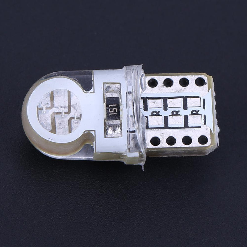 10pcs 12V T10 W5W LED Lamp COB Silicone Shell Car Turn Side Lamps(Blue)