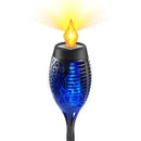 #A 1/2/4/6/8pcs Solar Flame Torch Light Lawn Lamp Holiday Landscape Lighting Dec