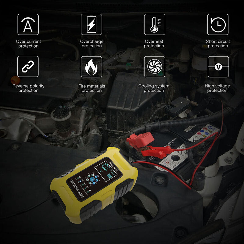 Motorcycle Automatic Battery Chargers for GEL Lead Acid AGM LiFePo4 (EU) Newly