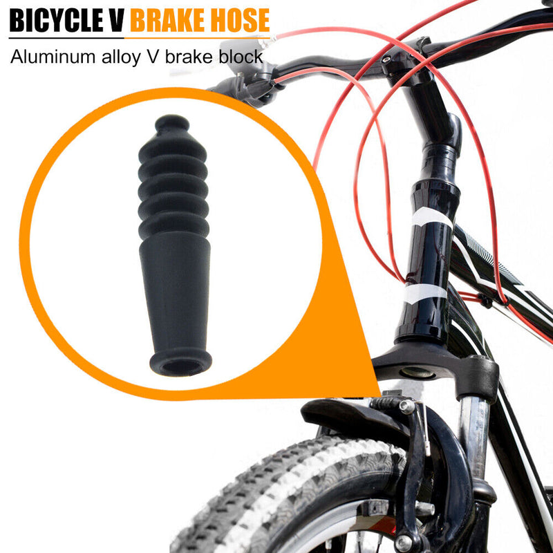 50pcs Rubber V Brake Bicycle Cycling Hose Braking System Line Protection Co