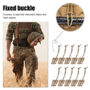 10pcs/lot Molle Backpack Carabiner EDC Tool Elastic Rope Webbing Fixed Buck