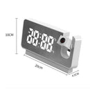 LED Digital Projector Alarm Clock Temperature Display Wake Up Watch (White)