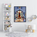 Diamond Painting Christmas Door Full Round Drill Picture of Rhinestone Draw