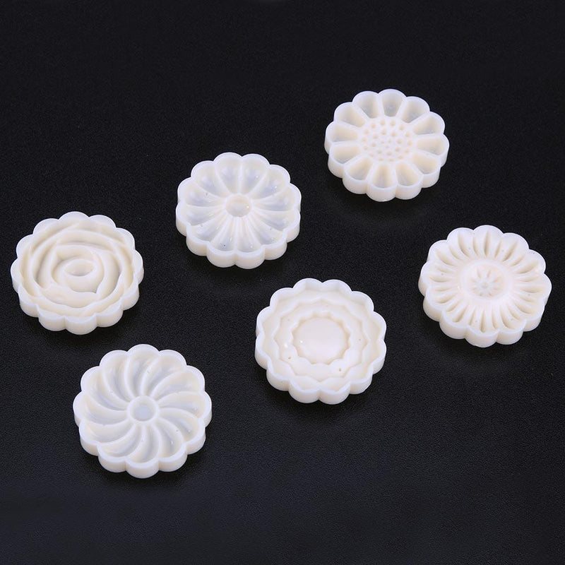 7pcs DIY Flowers Pattern Mooncake Pastry Cookie Mold Set Cake Baking Mould