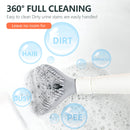 Silicone Toilet Brush - Punch-Free Wall Hanging Tool & Soft Head (White) Newly
