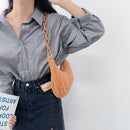Fashion Women Plush Pure Color Acrylic Chain Large Hobos Shoulder Underarm Bag