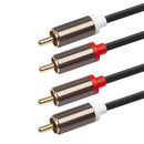 1m 2 RCA to 2 RCA Cable Male to Male Audio Cord for TV Amplifier Soundbox Newly