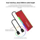 COOLMOON CR-D134S ARGB RAM Heatsink Heat Spreader Cooler for Desktop (Red) Newly