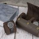 #A Watch Roll Travel Case Portable Retro Leather Display Wristwatch Holder