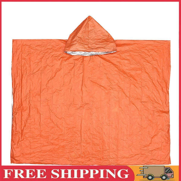 Waterproof Hooded Rain Poncho Raincoat Outdoor Hiking Bike Cycling Rainwear UK