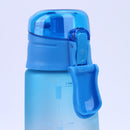 Water Bottle with Time Marker Sports Portable Water Bottle (Blue Purple) Newly