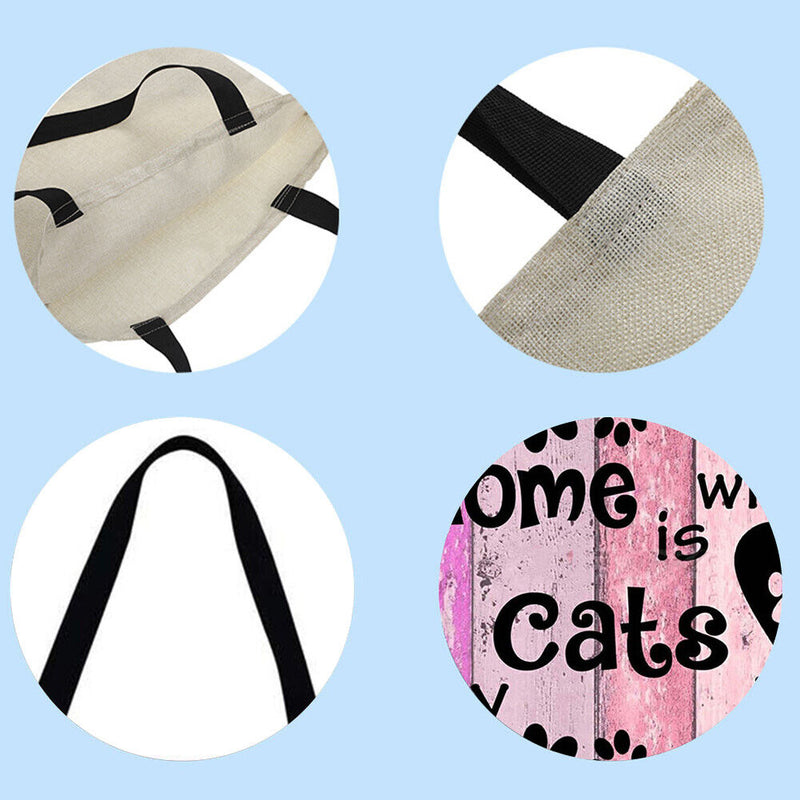 LI Q P R Women's Large Capacity Footprint Letter Shopping Bag