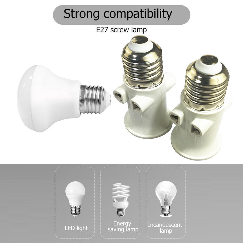 AC100-240V Lamp Base Converter Screw Mouth Home Lamp Holder Pbt for Home Be