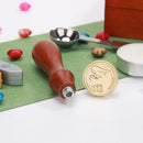 Animal Plant Pattern Sealing Wax Stamp Wedding Invitation Wood Handle Stamp Card