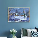 Snowy village 50x40cm Oil Paint By Numbers Picture DIY Painting HY2106002