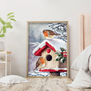 5D DIY Christmas Snow Bird Full Round Diamond Painting Home Decor (sz1189) Newly